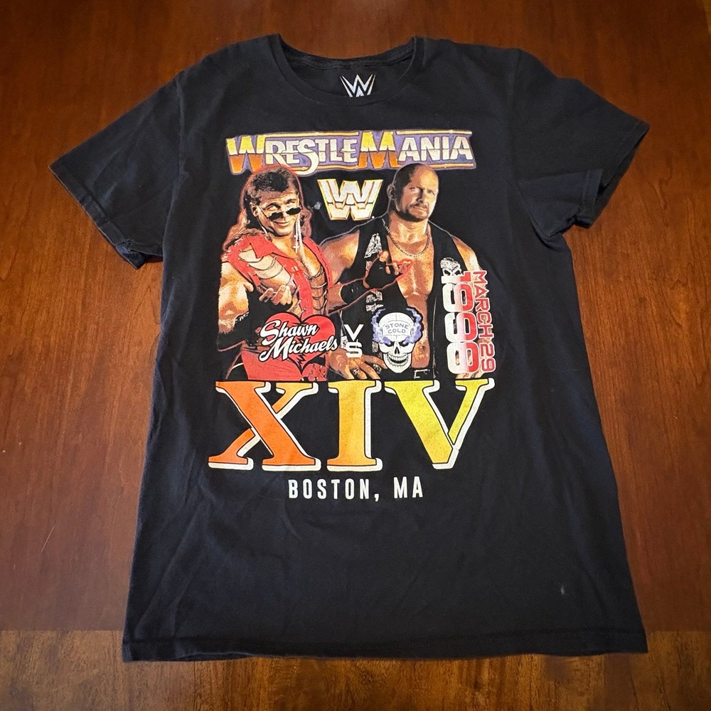 WWE WrestleMania XIV 14 T-Shirt | Stone Cold Steve Austin vs. Shawn Michaels